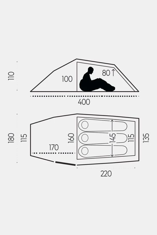 FJÄLLRÄVEN Abisko Shape 3-Persoons Tunneltent 4 FJÄLLRÄVEN Abisko Shape 3-Persoons Tunneltent - Afbeelding 2